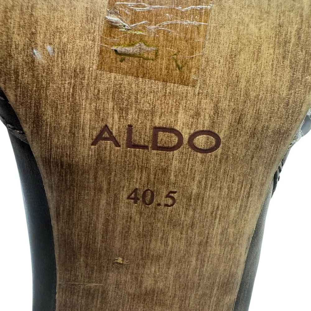 Aldo Dustar Women’s Dark Brown Ankle Booties w/ Stacked Heel -Size 40.5/ US 9.5